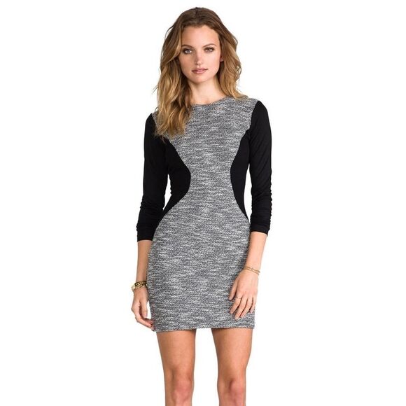 KAIN Label womens gray colorblock knit sweater sheath dress size small s - Picture 2 of 12